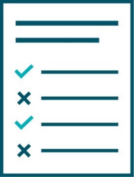 A Code of Conduct document. The document shows a list with ticks and crosses.