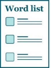 A word list document.